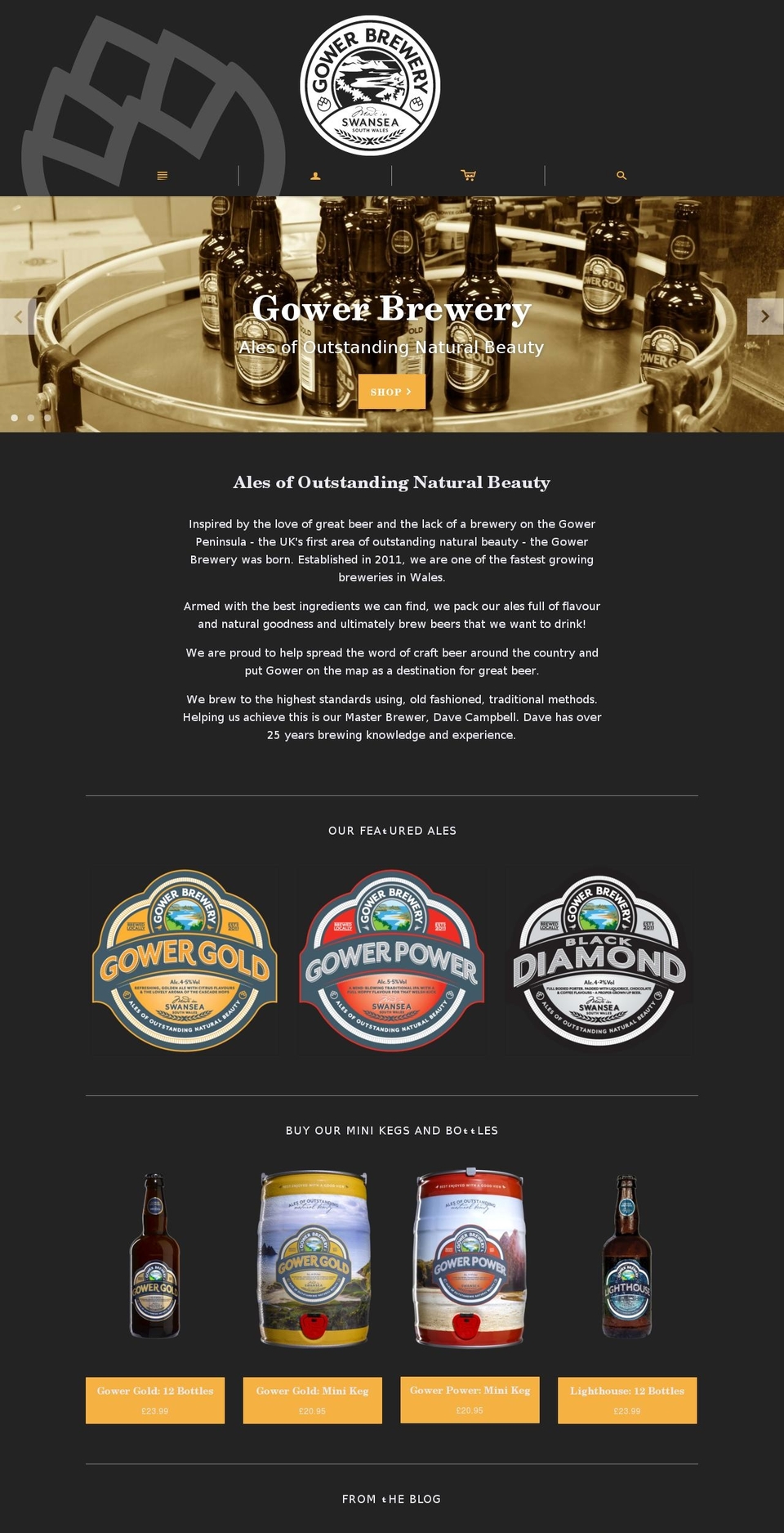 gowerbrewery.com shopify website screenshot