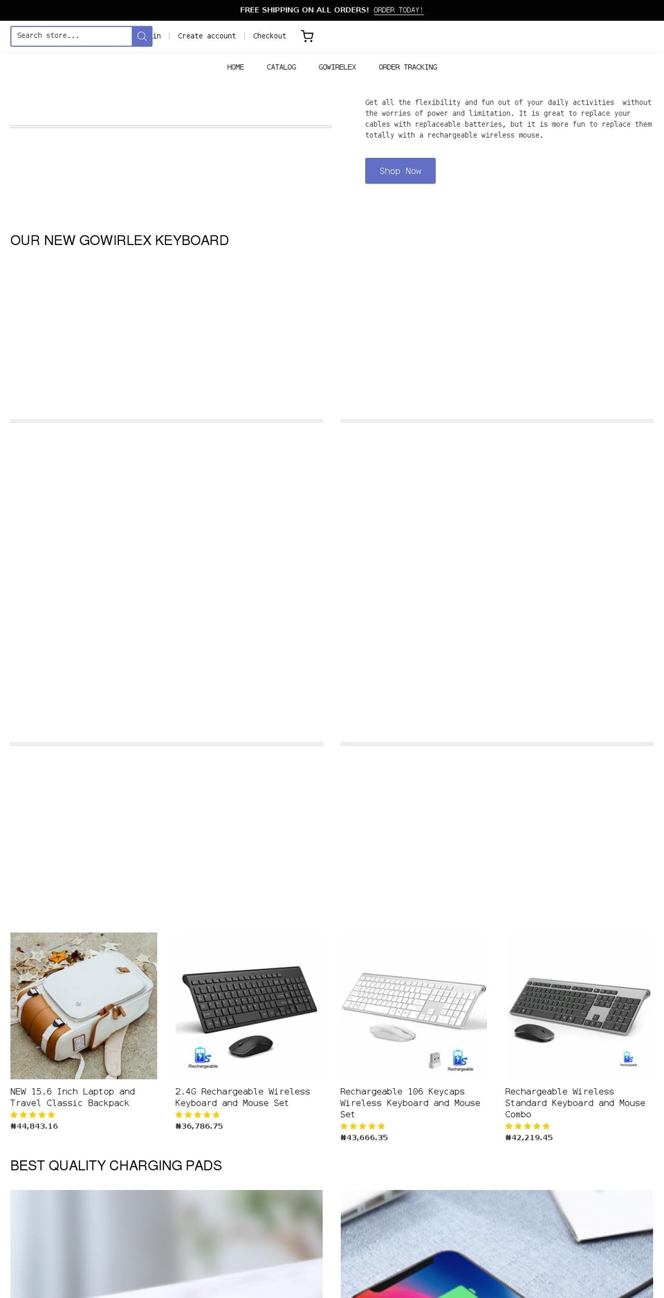 gowirelex.myshopify.com shopify website screenshot