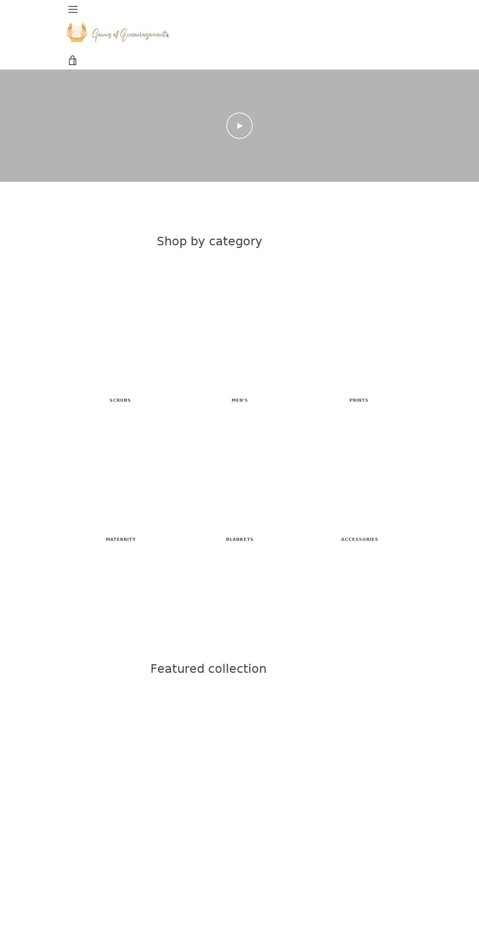 gowns-of-encouragement.com shopify website screenshot