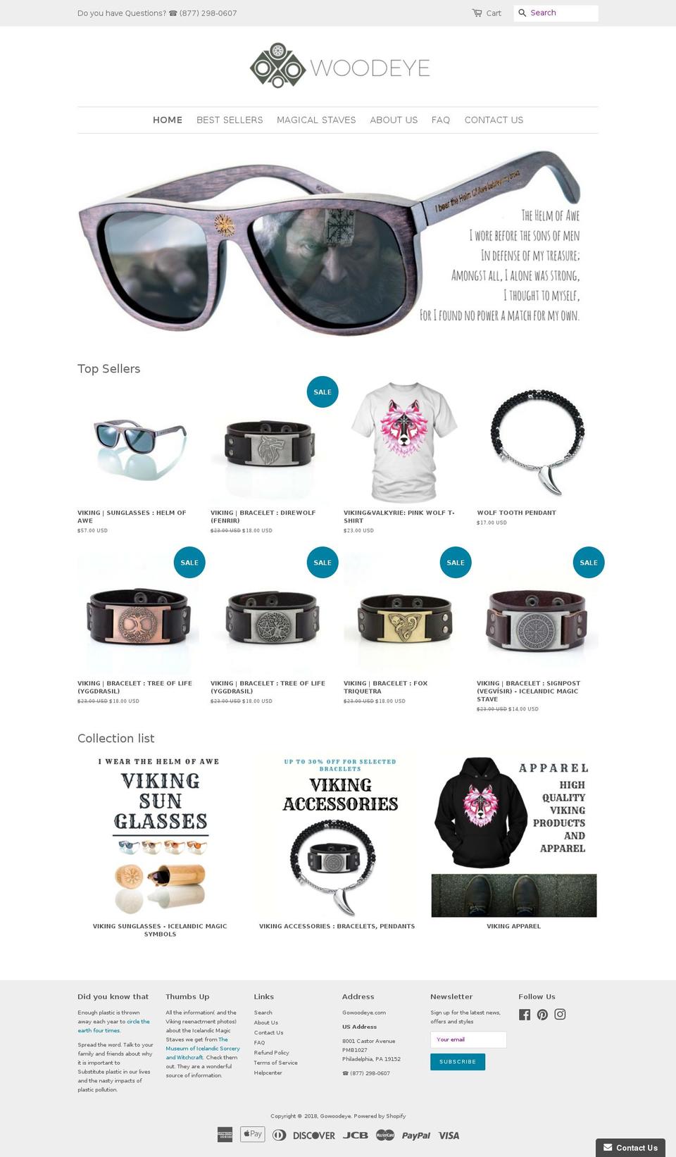 gowoodeye.com — Shopify storefront screenshot