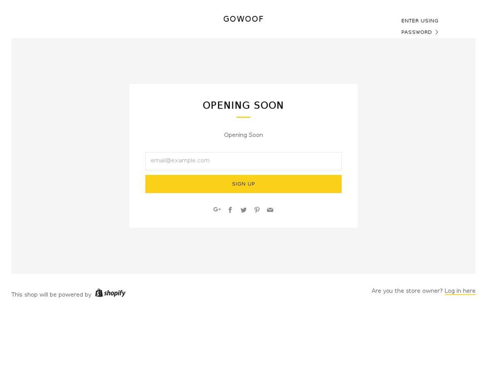gowoof.com — Shopify storefront screenshot