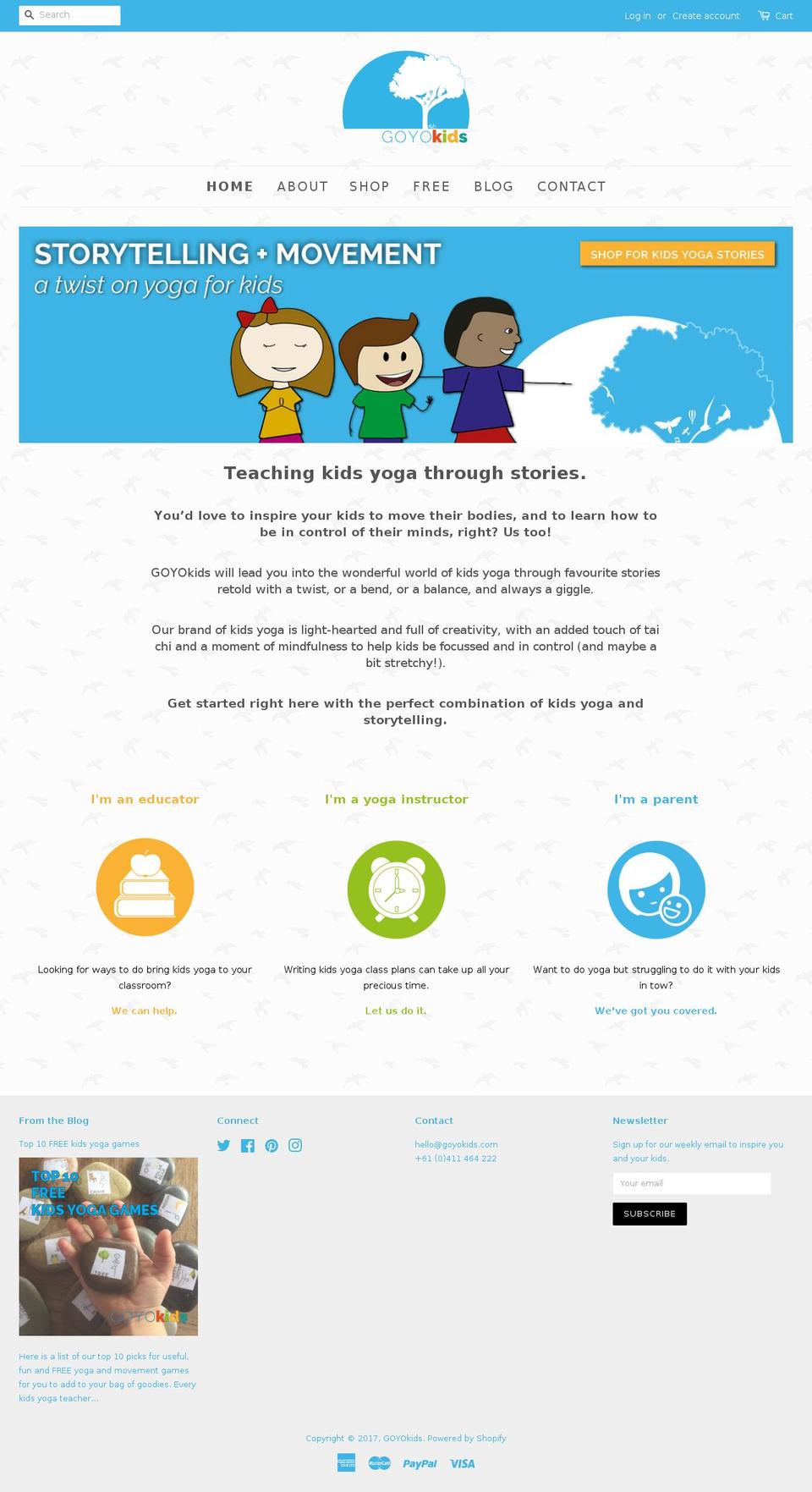 goyokids.com shopify website screenshot