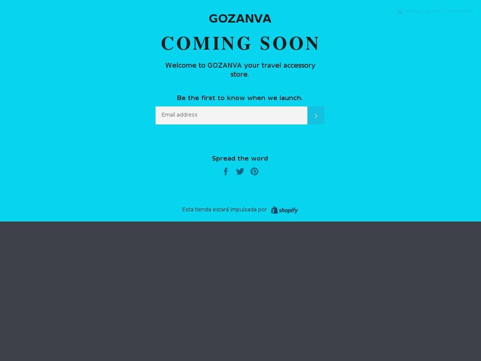 gozanva.com — Shopify storefront screenshot