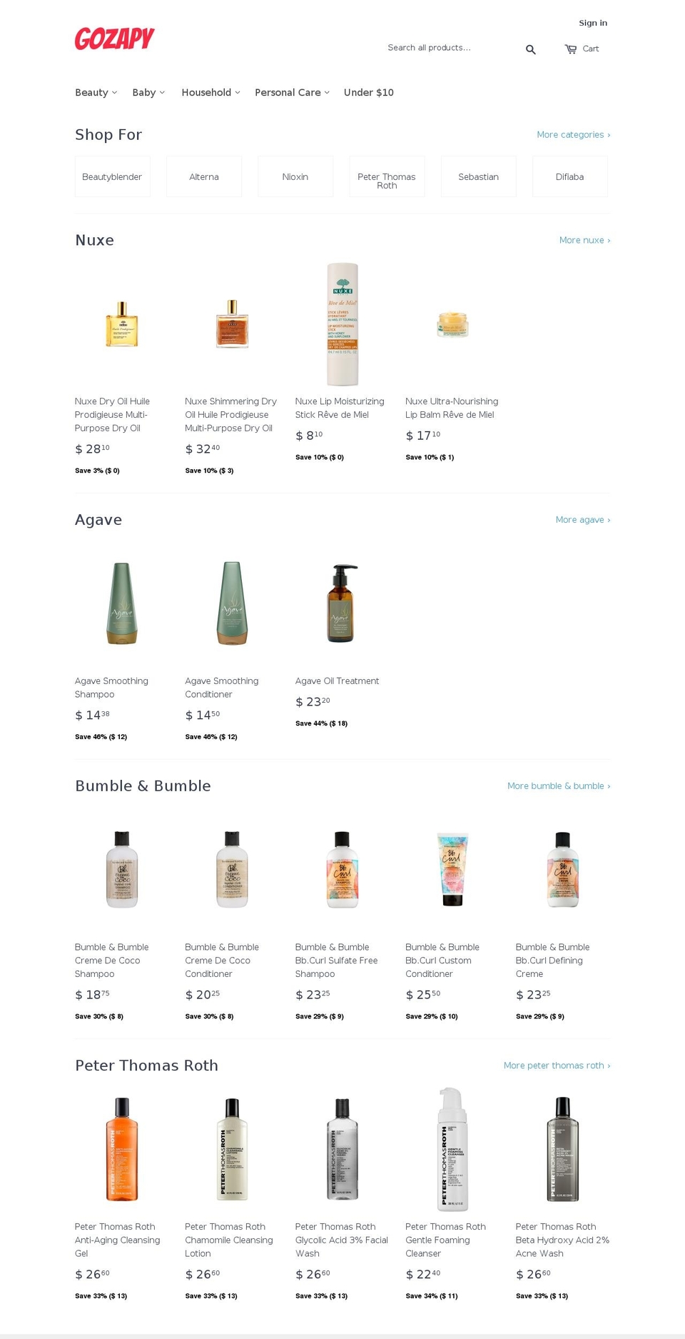 gozapy.com shopify website screenshot