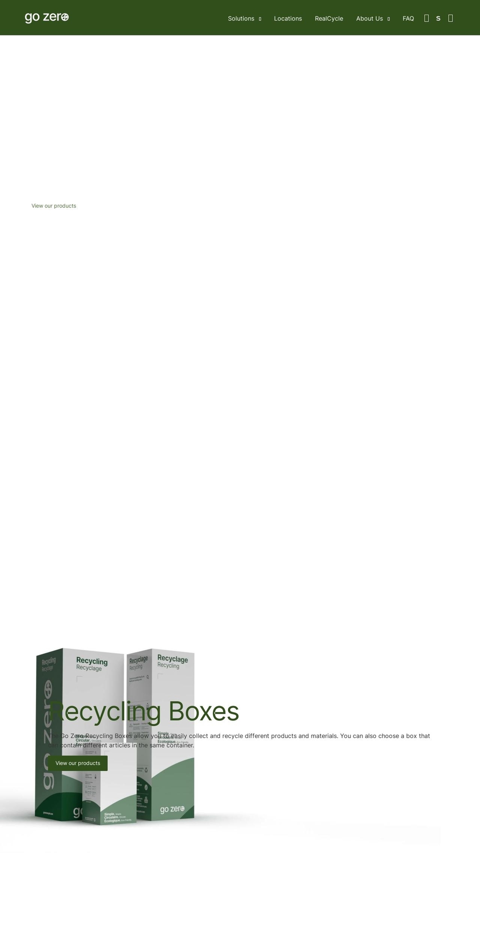 gozerorecycle.com shopify website screenshot