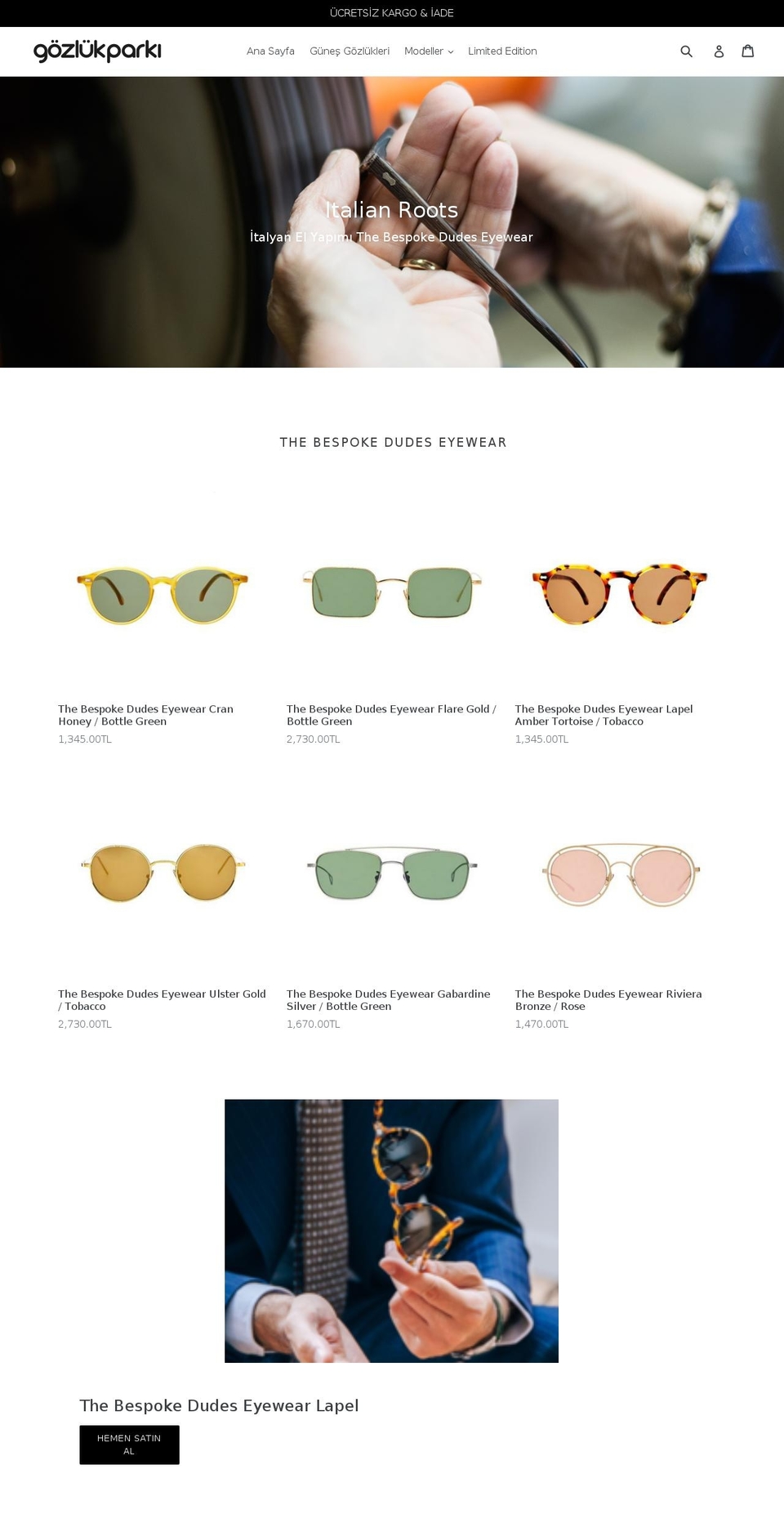 gozlukparki.com — Shopify storefront screenshot