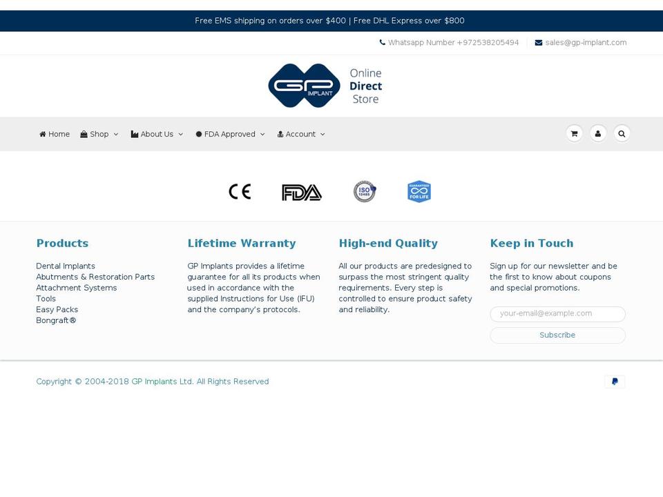 gp-direct.com — Shopify storefront screenshot
