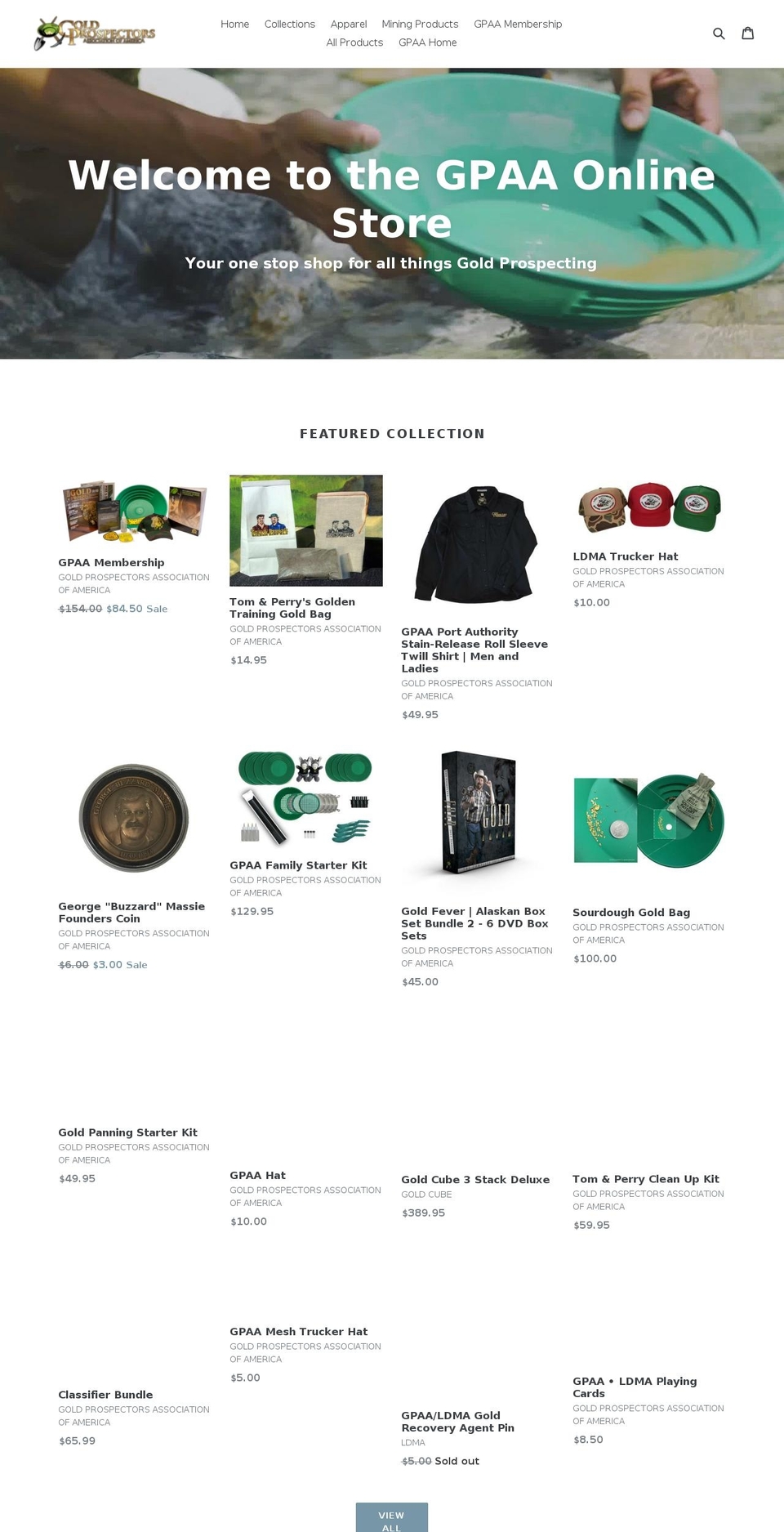gpaastore.com shopify website screenshot