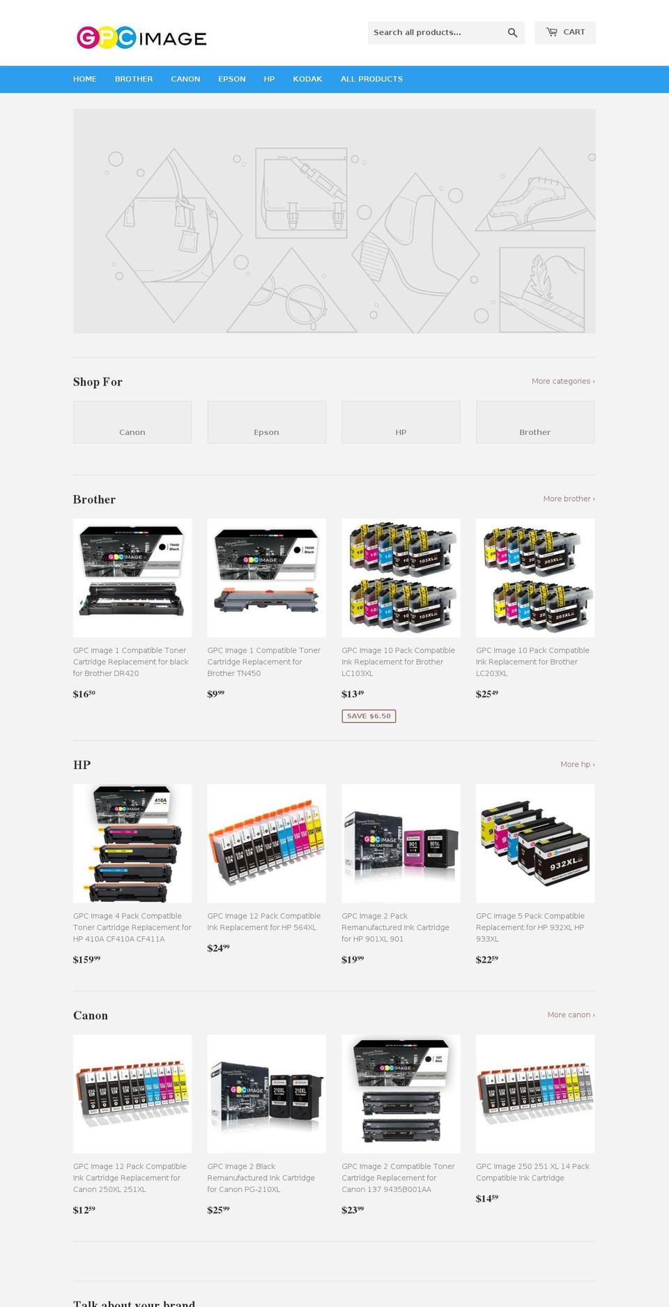 GPC Shopify theme site example gpcimage.com