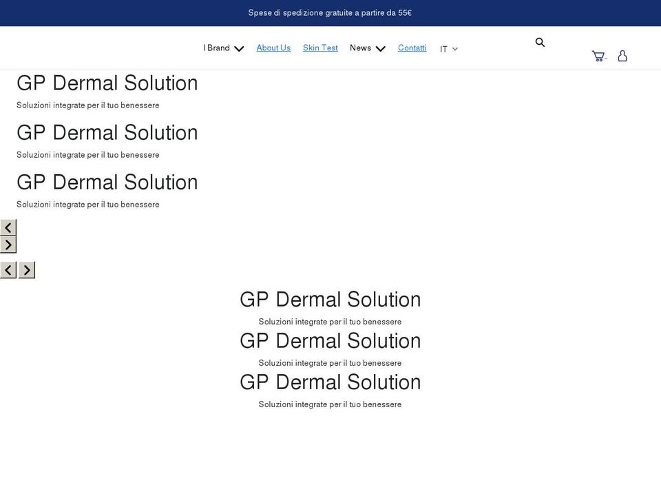 gpdermal.com shopify website screenshot