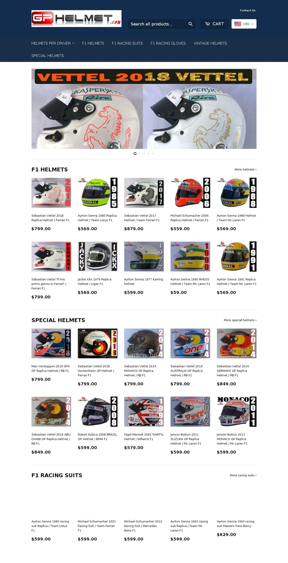 gphelmet.com shopify website screenshot