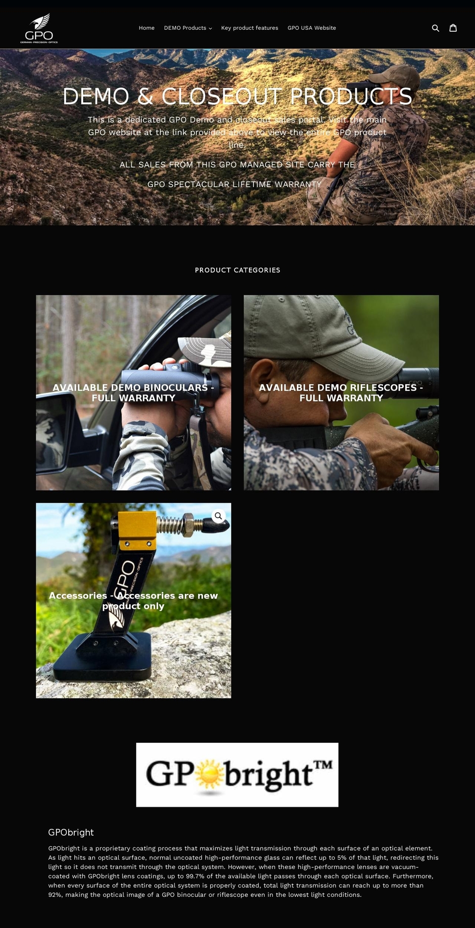 gpo-usa.myshopify.com shopify website screenshot