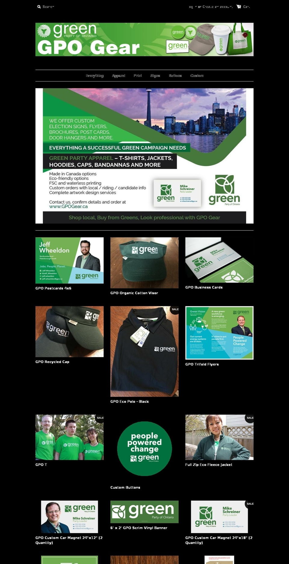 gpogear.ca shopify website screenshot