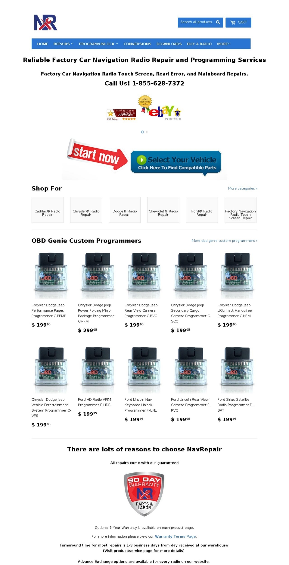 gpsrepair.com shopify website screenshot