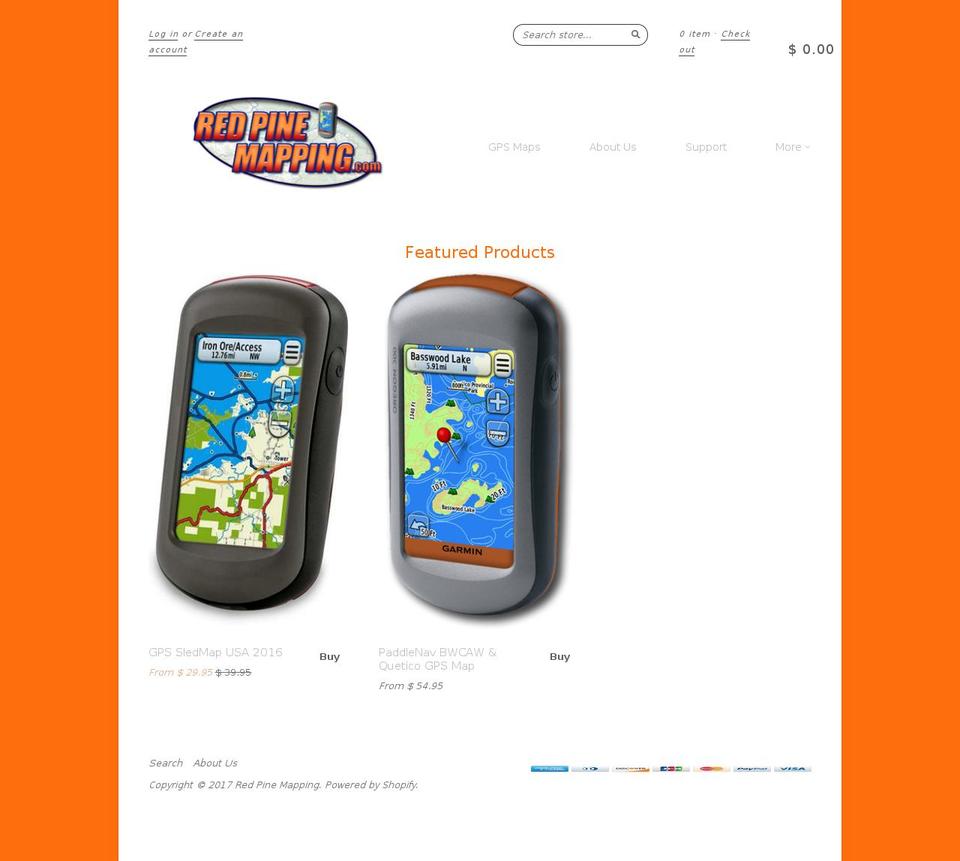 gpssnowmobilemaps.com shopify website screenshot