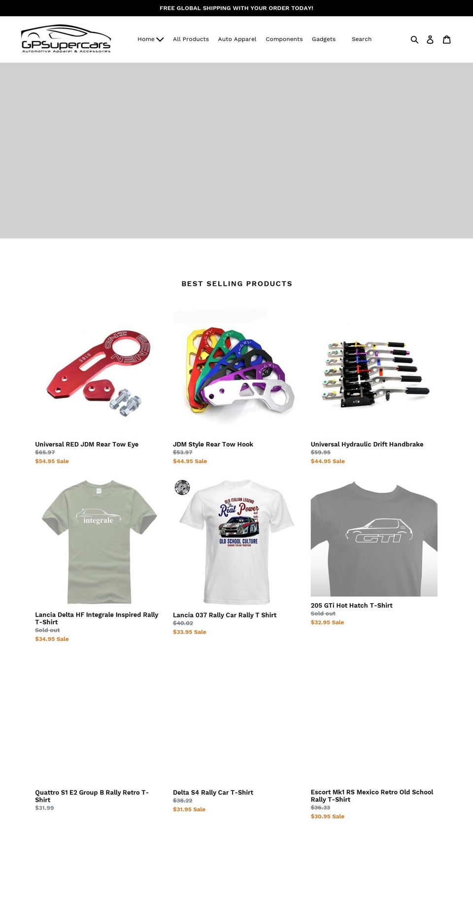 gpsupercars.com shopify website screenshot