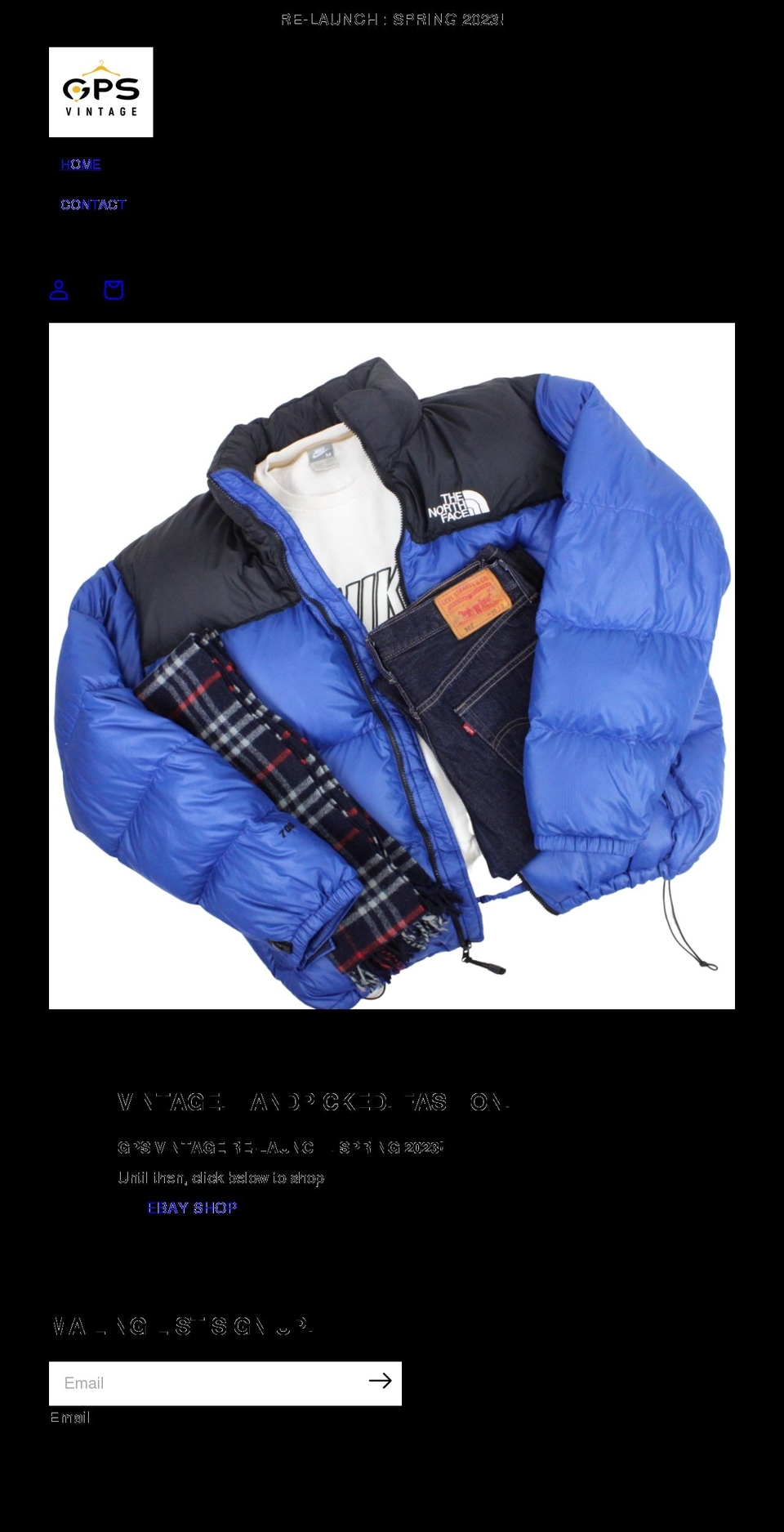 gpsvintage.com shopify website screenshot