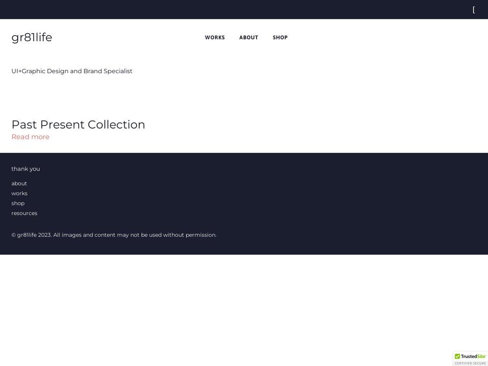 gr81life.com shopify website screenshot
