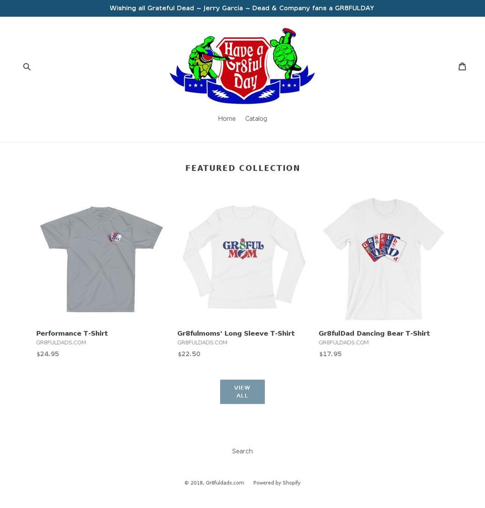 gr8fuldads.com — Shopify storefront screenshot