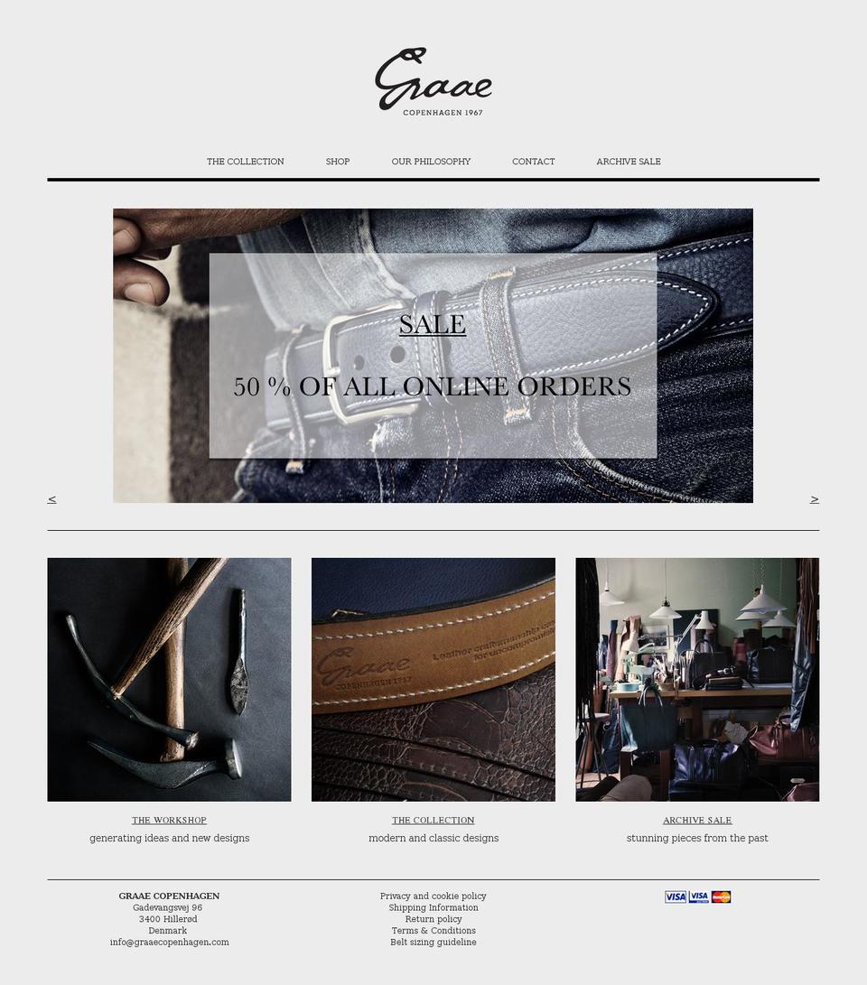 graaecopenhagen.com shopify website screenshot