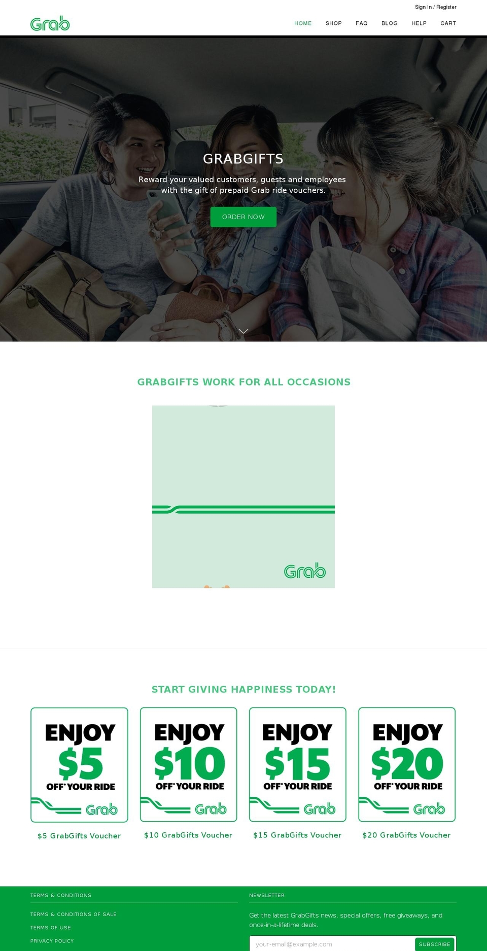 grab-shop.com — Shopify storefront screenshot
