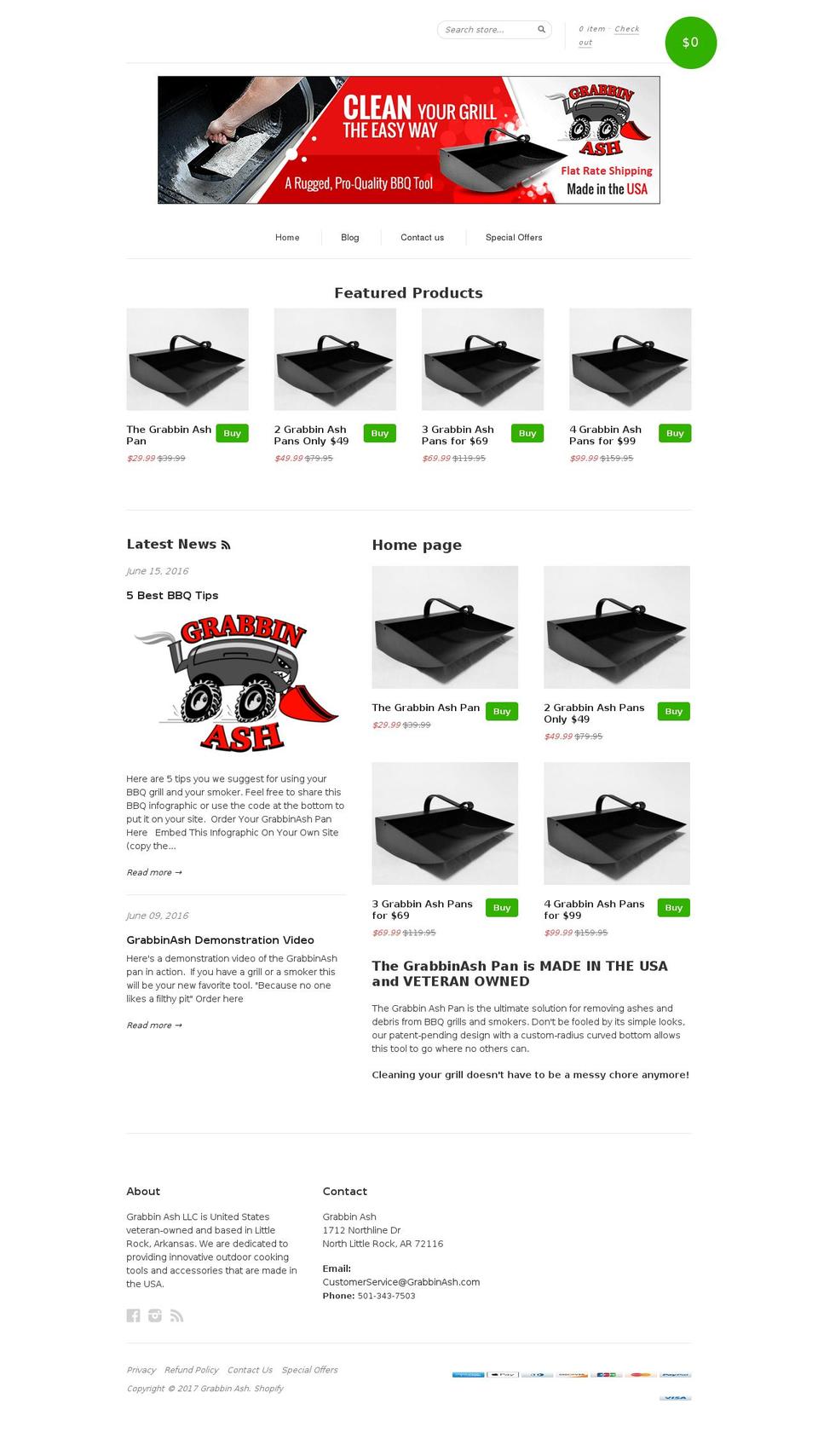 grabbinash.com shopify website screenshot