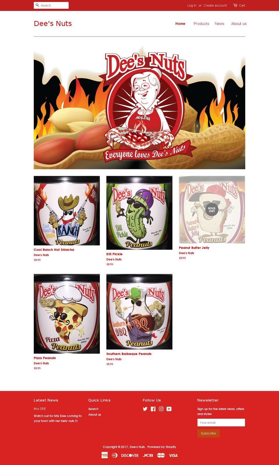 grabdeeznuts.com shopify website screenshot