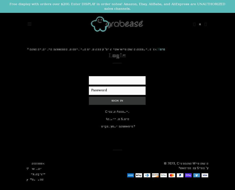 grabeasews.com shopify website screenshot