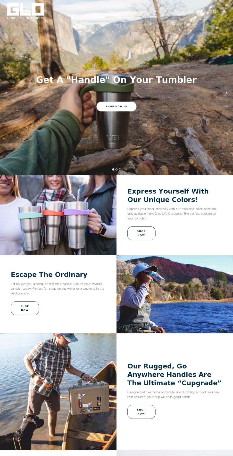 grablifeoutdoors.com shopify website screenshot