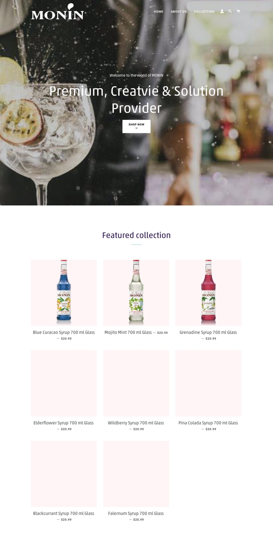grabmonin.com — Shopify storefront screenshot