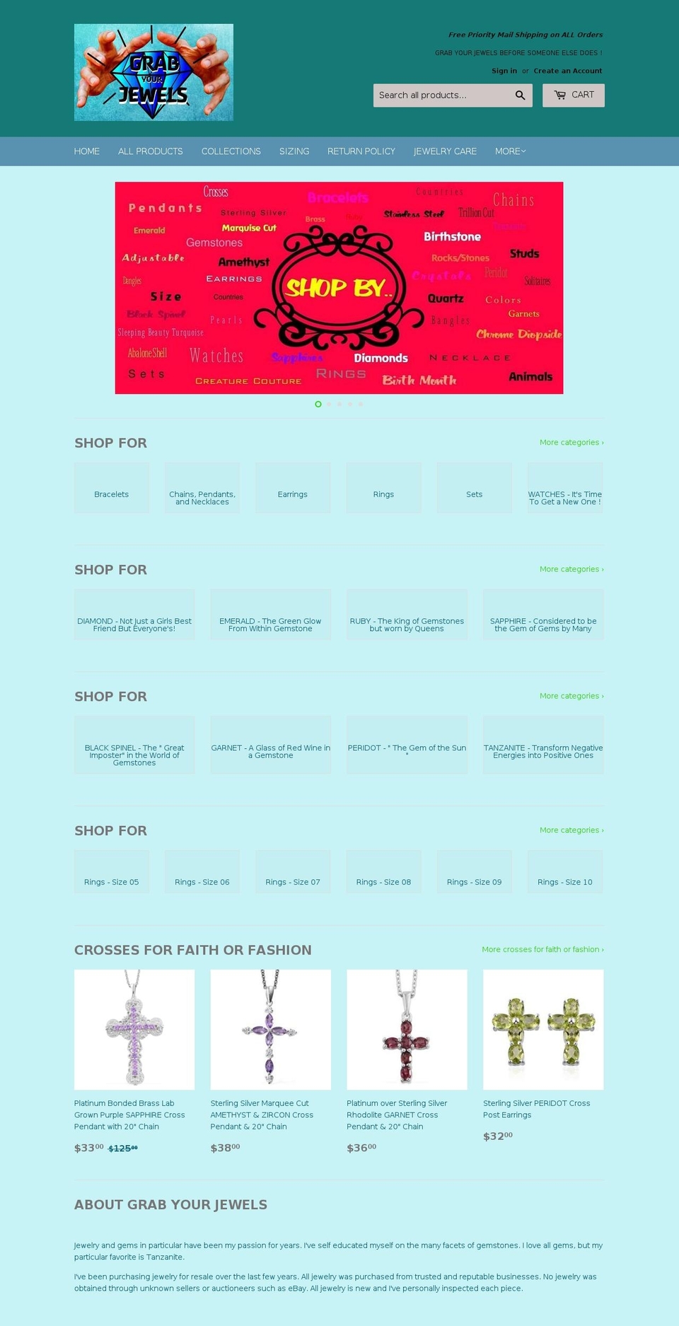 grabyourjewels.com — Shopify storefront screenshot