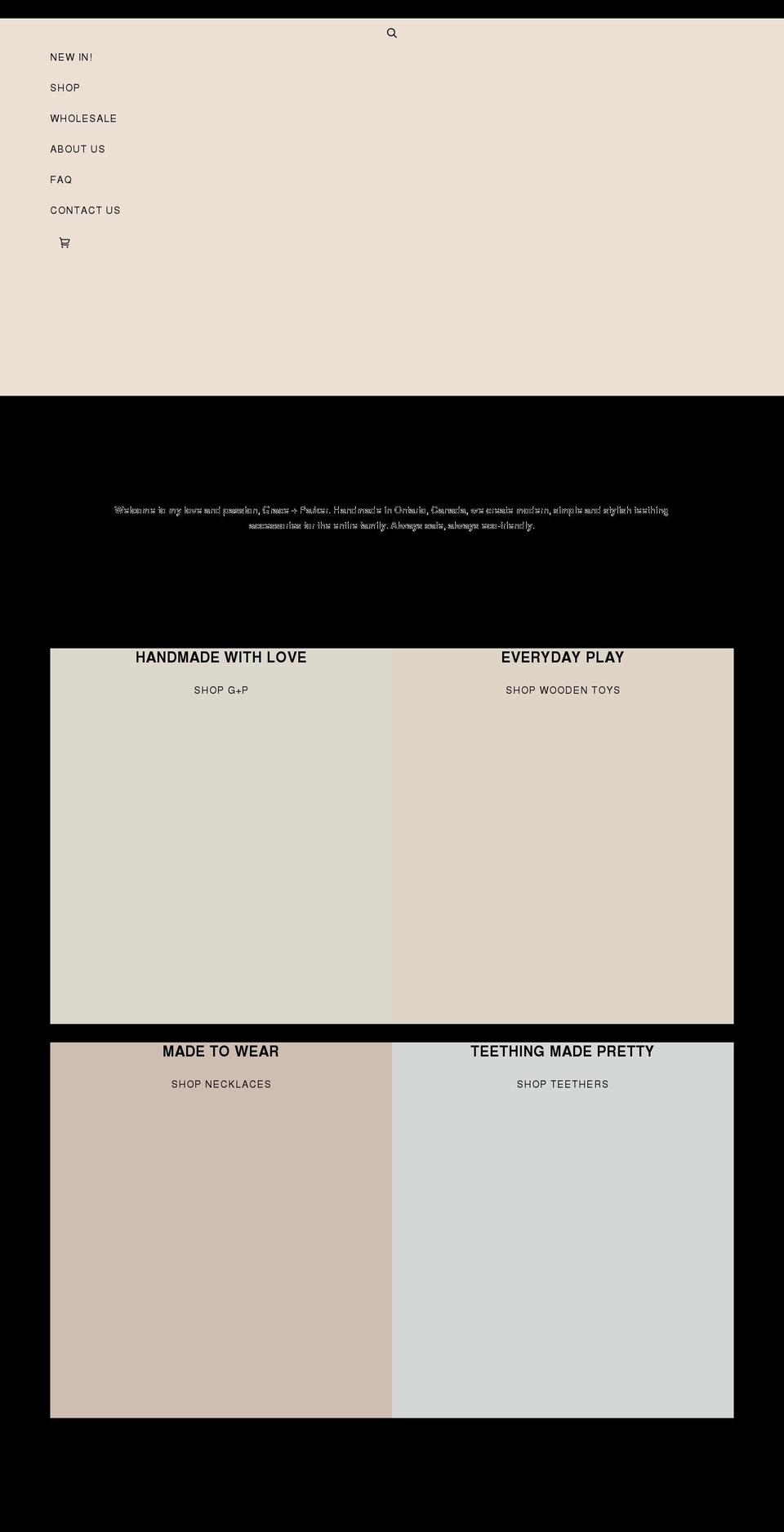grace-and-parker.myshopify.com shopify website screenshot