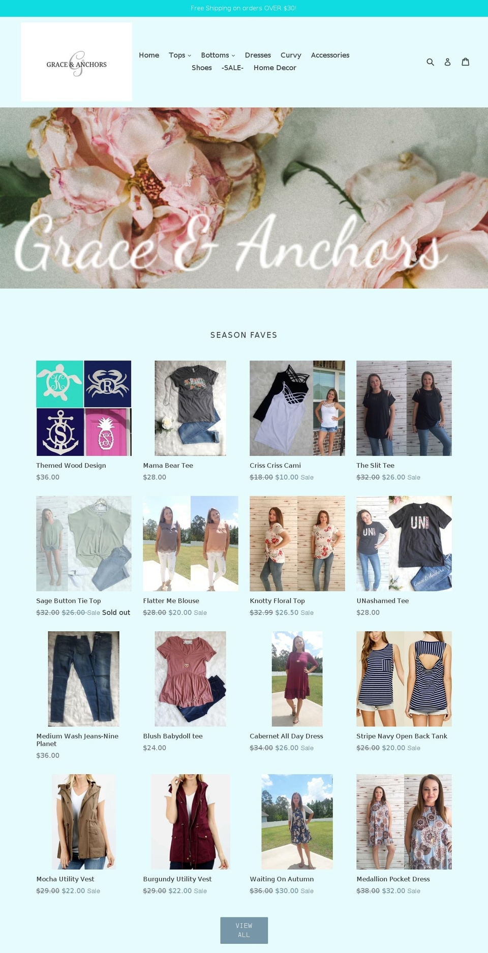graceandanchors.com — Shopify storefront screenshot