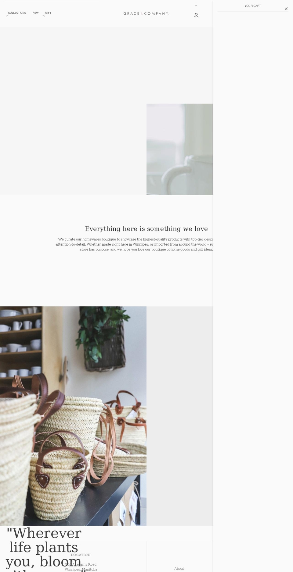 graceandcompanyltd.com shopify website screenshot