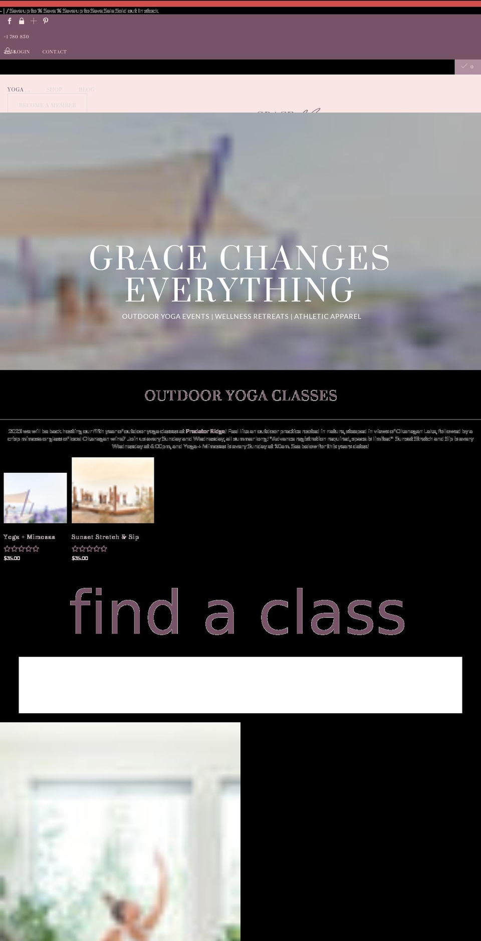 graceandflow.ca shopify website screenshot