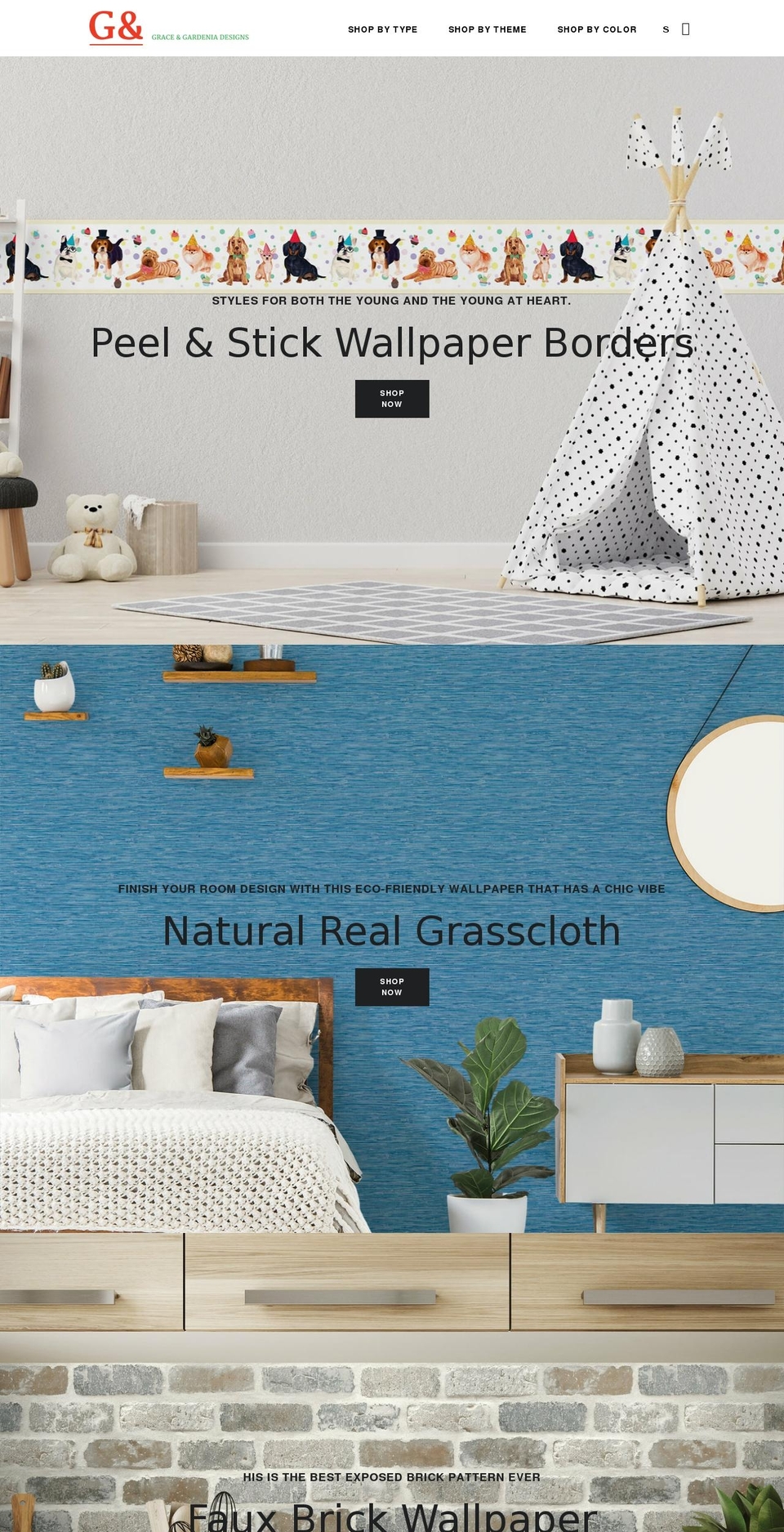 graceandgardenia.com shopify website screenshot