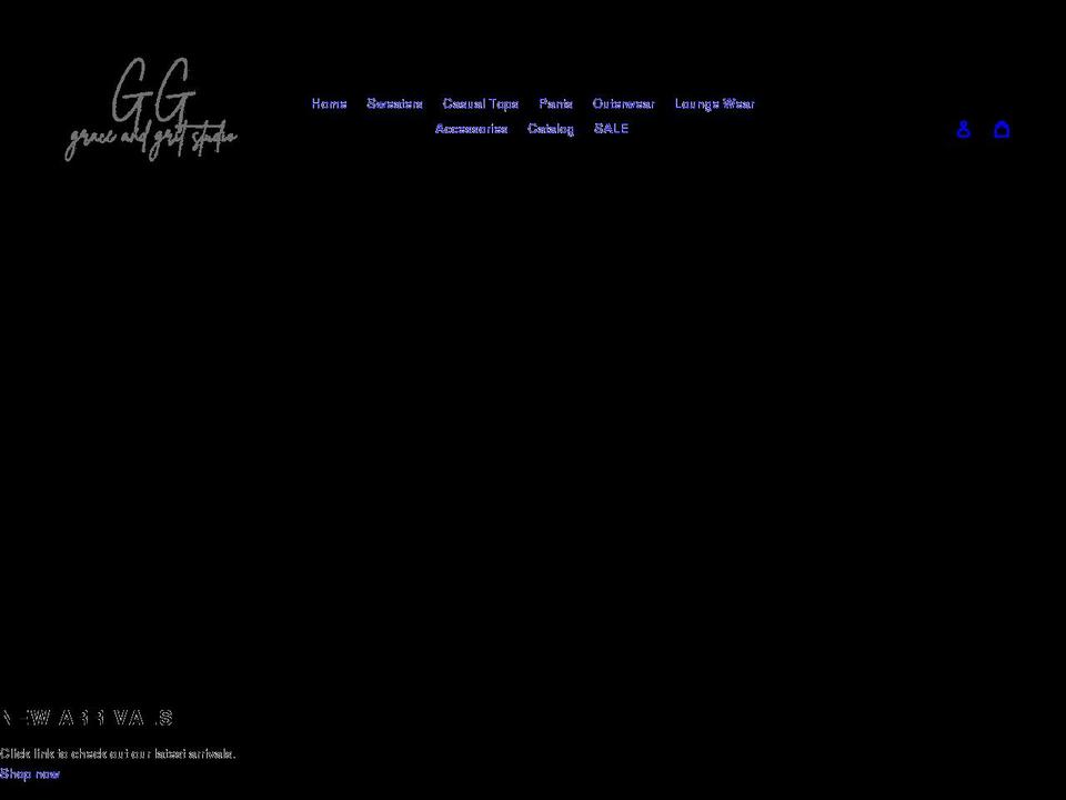 graceandgritstudio.com shopify website screenshot