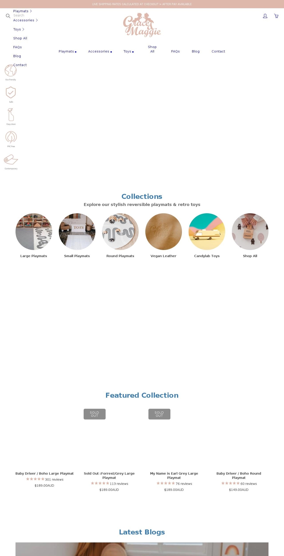graceandmaggie.com.au shopify website screenshot