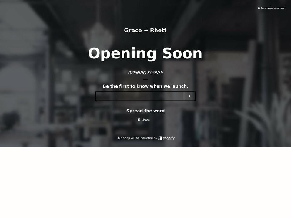 graceandrhett.com — Shopify storefront screenshot
