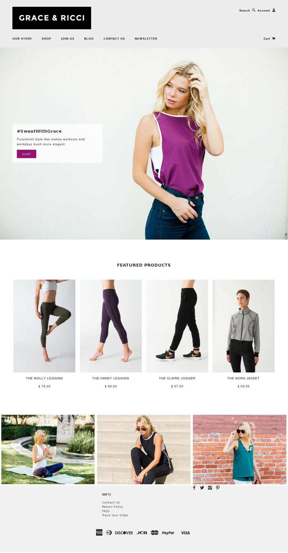 graceandricci.com — Shopify storefront screenshot
