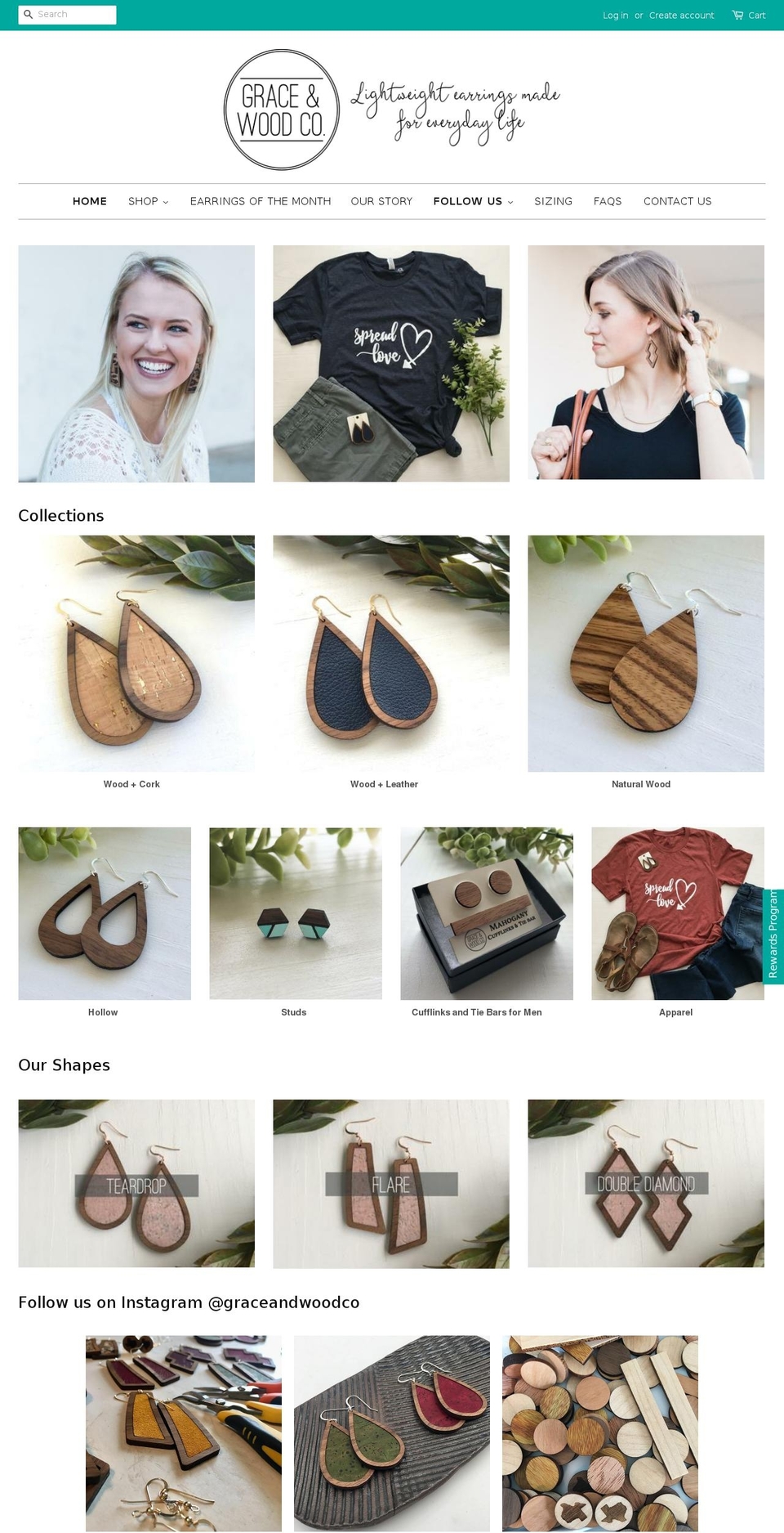 graceandwoodco.com — Shopify storefront screenshot