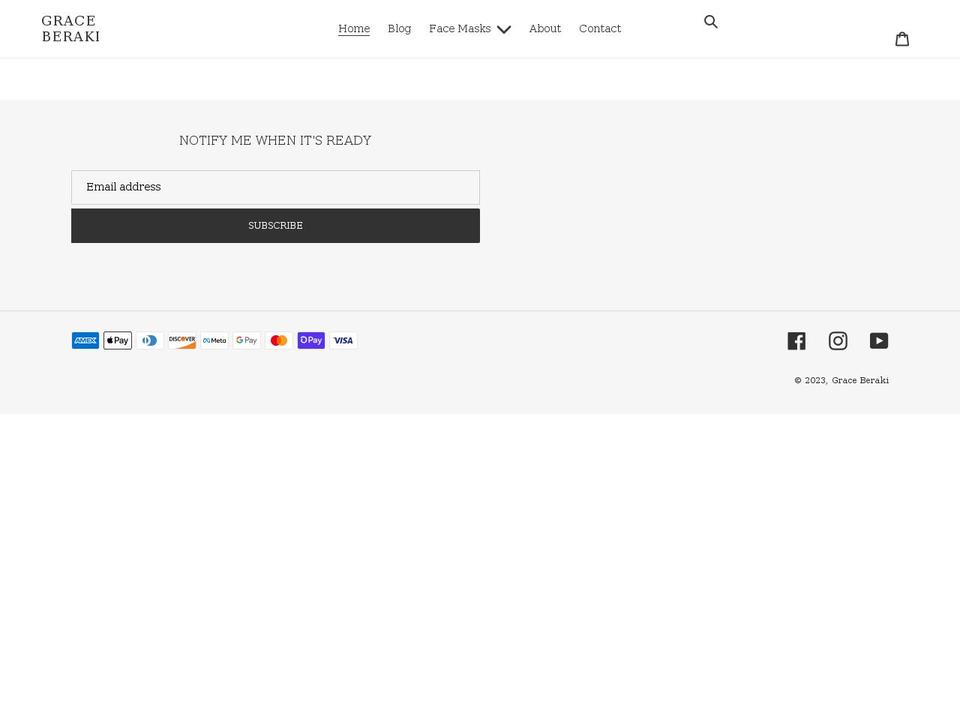 graceberaki.com shopify website screenshot