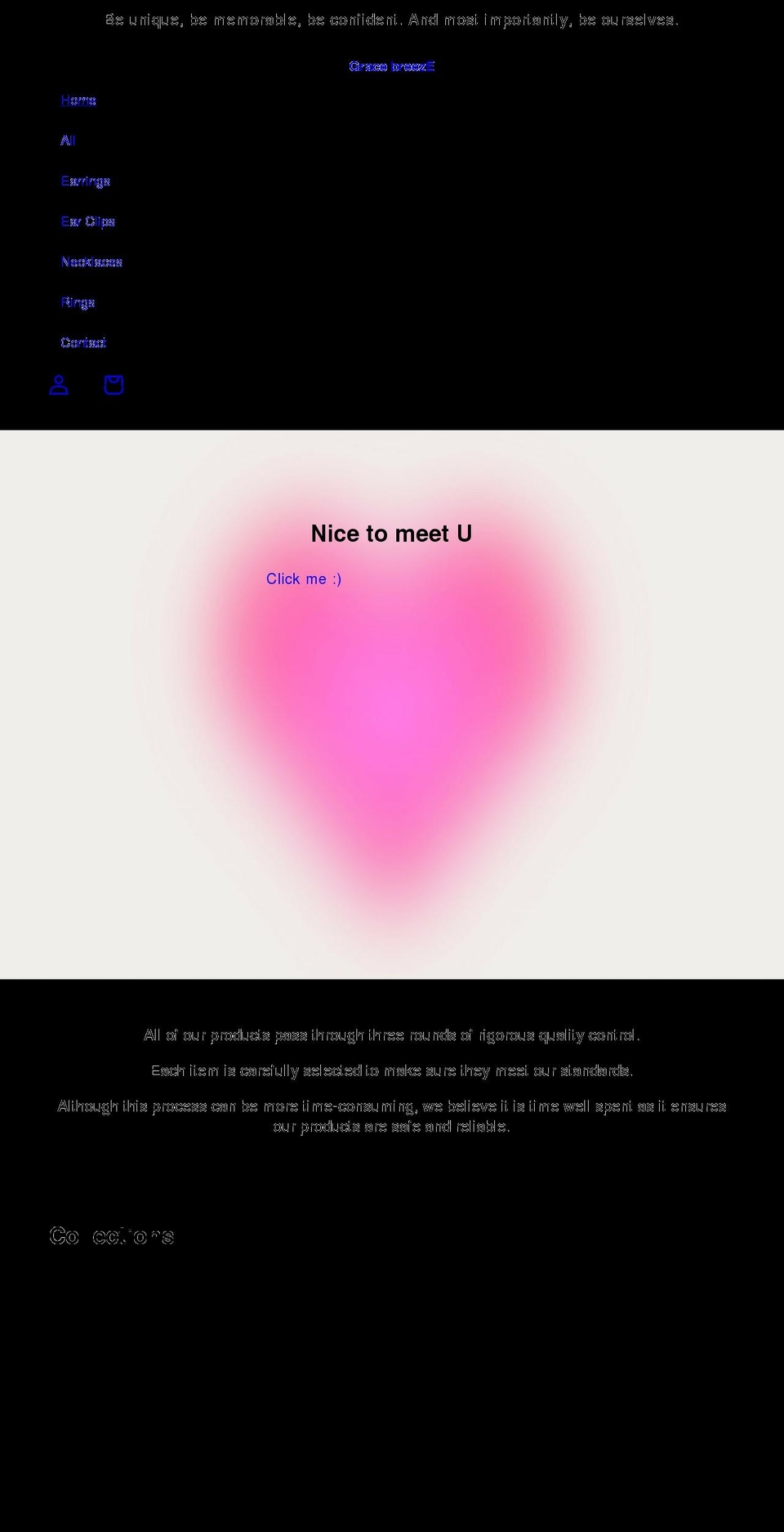 gracebreeze.com shopify website screenshot