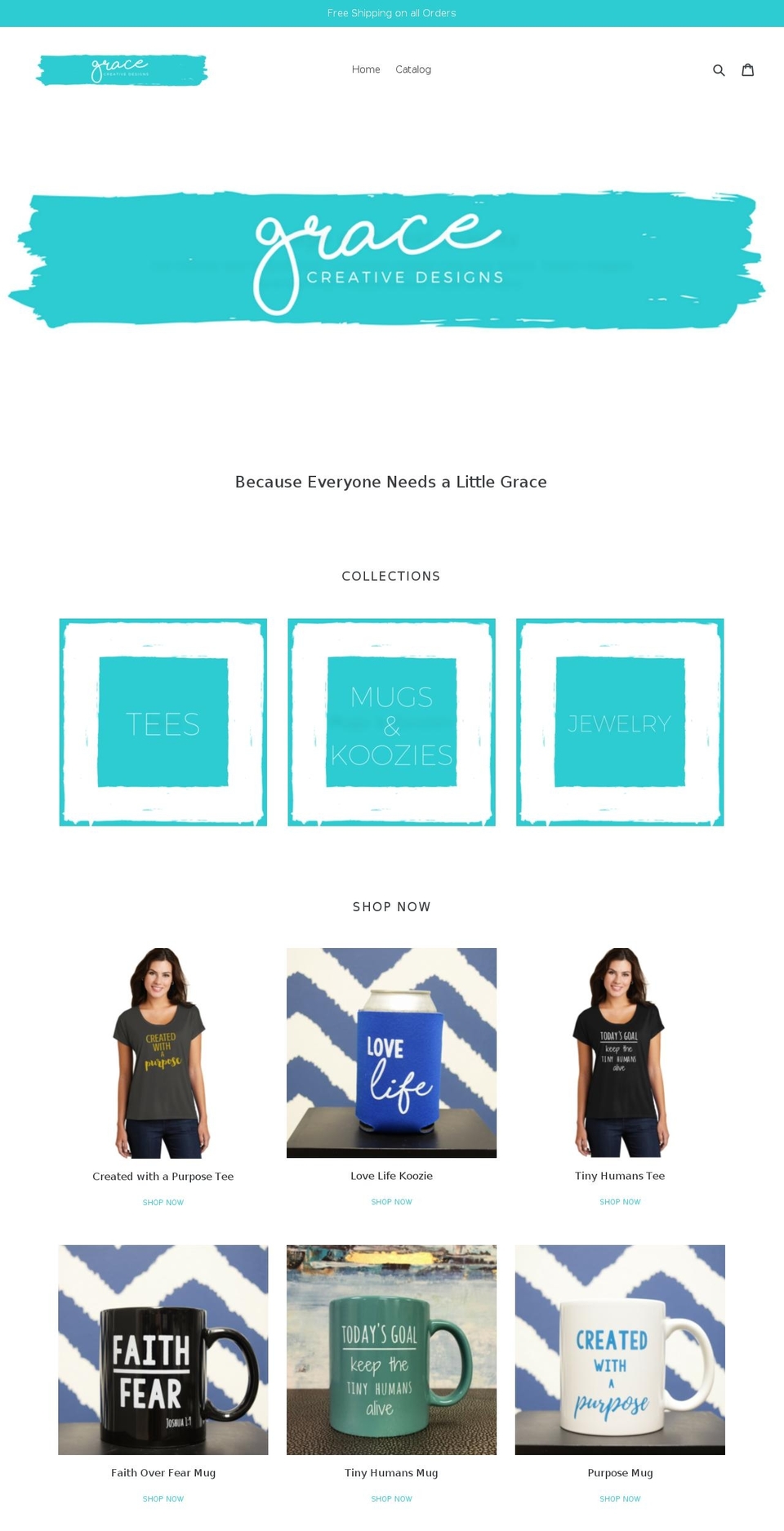 gracecreativedesigns.com — Shopify storefront screenshot