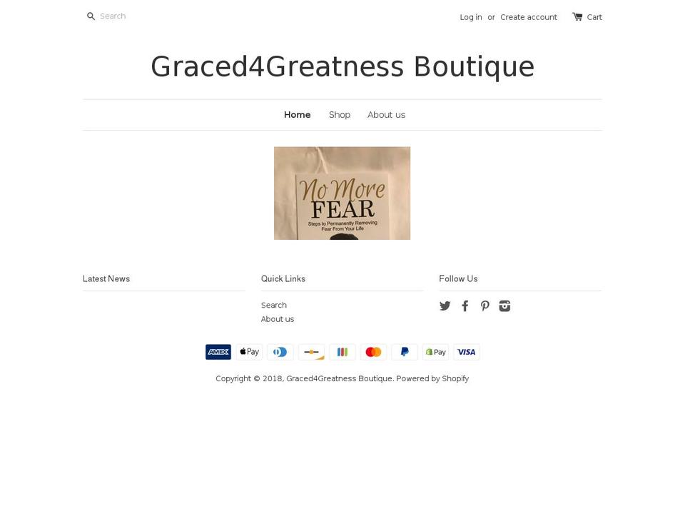 graced4greatnessboutique.com — Shopify storefront screenshot