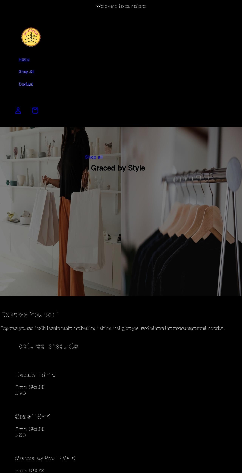 gracedbystyle.com shopify website screenshot