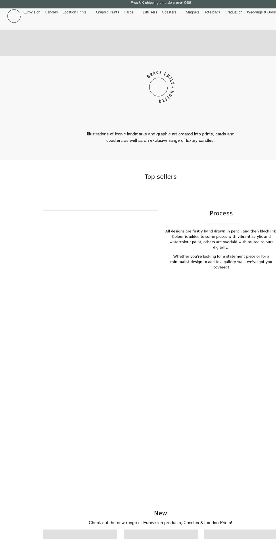 graceemilydesign.co.uk shopify website screenshot