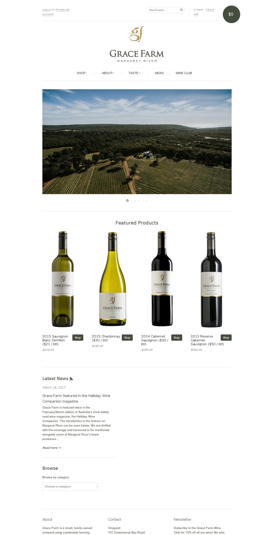 gracefarm.com.au shopify website screenshot