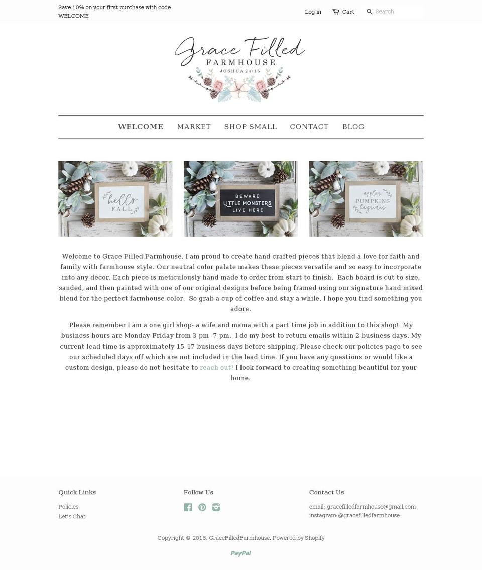 gracefilledfarmhouse.com — Shopify storefront screenshot
