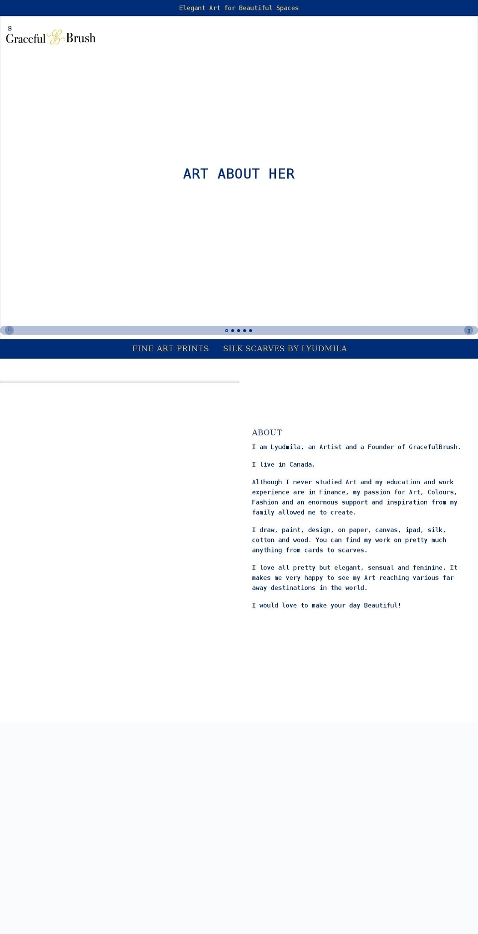 gracefulbrush.com shopify website screenshot